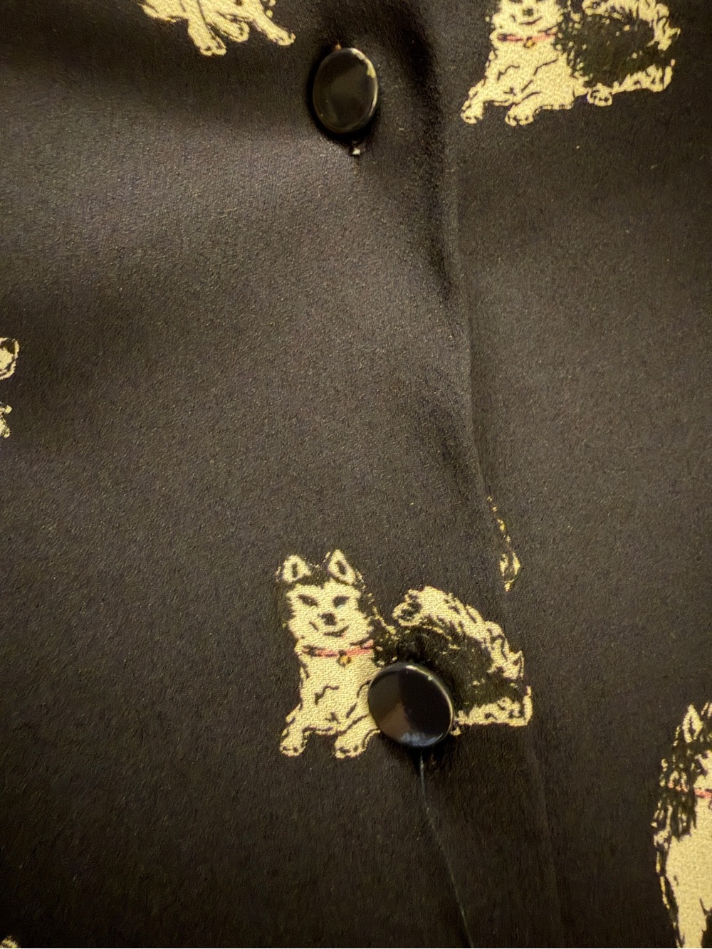 Kate Spade New York Husky Dog Print Button Front Dress Navy Women’s M - Picture 5 of 6